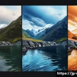 한국의 대기 오염 문제 - Here are three detailed image generation prompts in English: